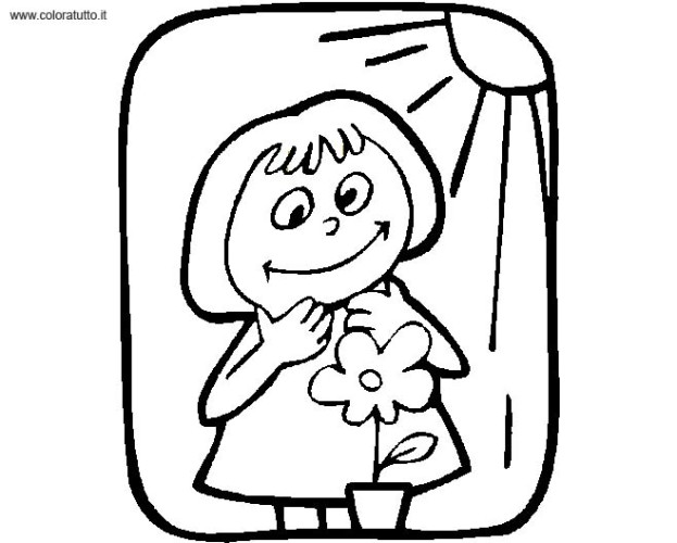 immagine primavera da colorare