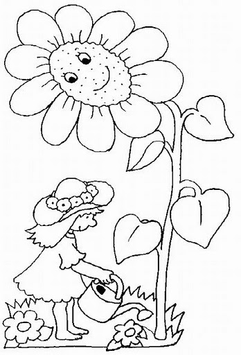immagine primavera da colorare