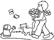 immagine primavera da colorare