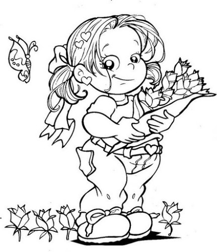 immagine primavera da colorare