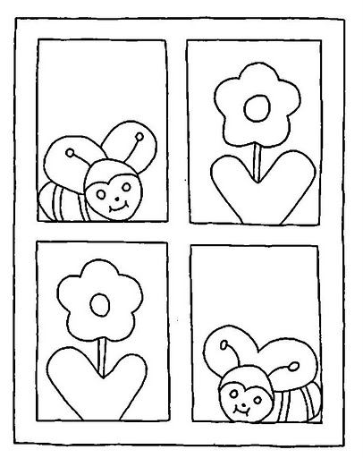 immagine primavera da colorare