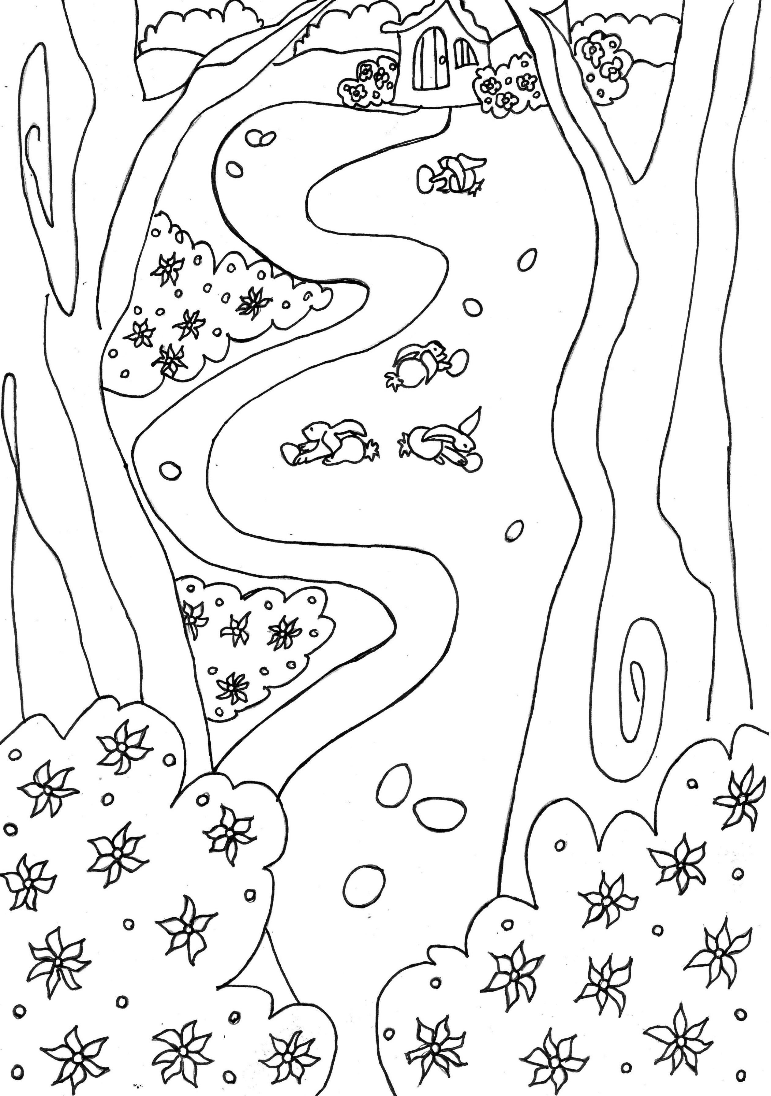 immagine primavera da colorare