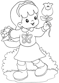 immagine primavera da colorare