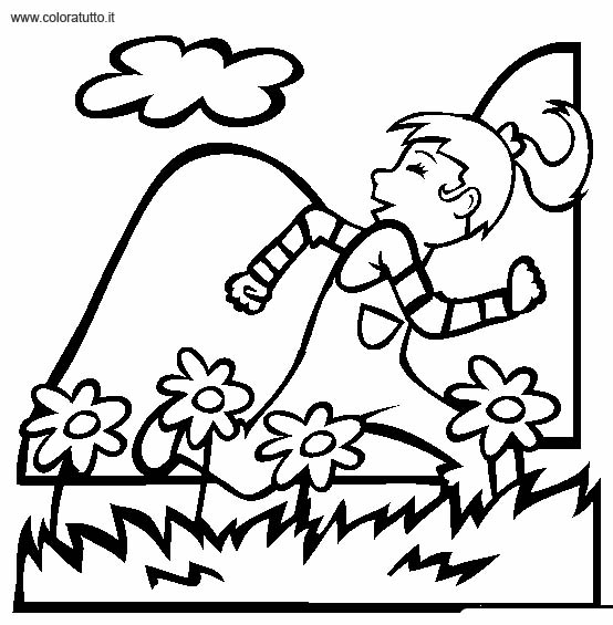 immagine primavera da colorare