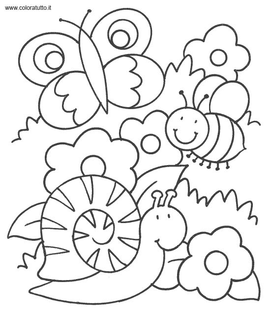 immagine primavera da colorare