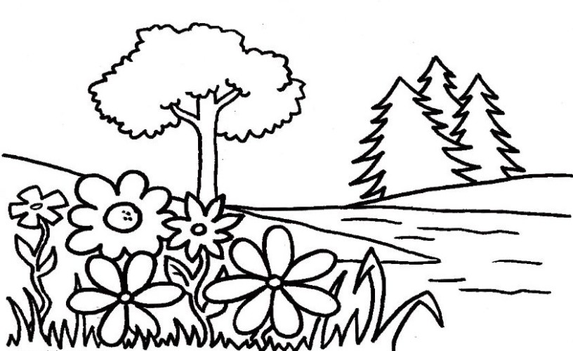 immagine primavera da colorare