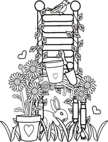 immagine primavera da colorare