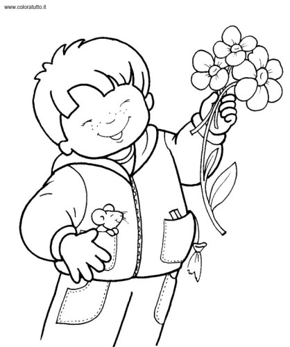 immagine primavera da colorare
