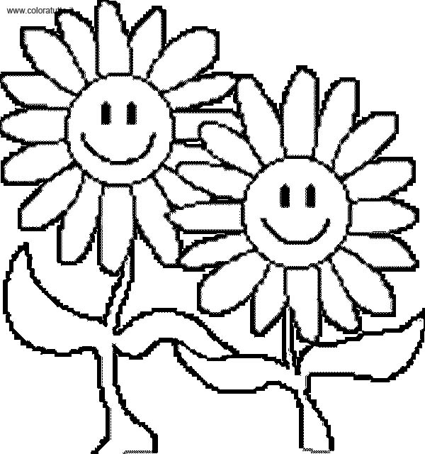 immagine primavera da colorare