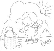 immagine primavera da colorare