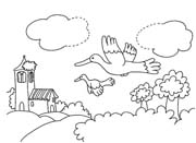 immagine primavera da colorare