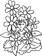 immagine primavera da colorare