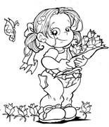 immagine primavera da colorare