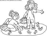 immagine primavera da colorare