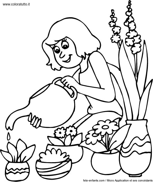 immagine primavera da colorare