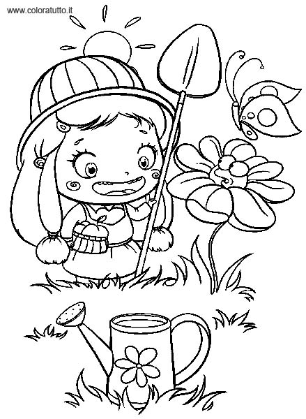 immagine primavera da colorare