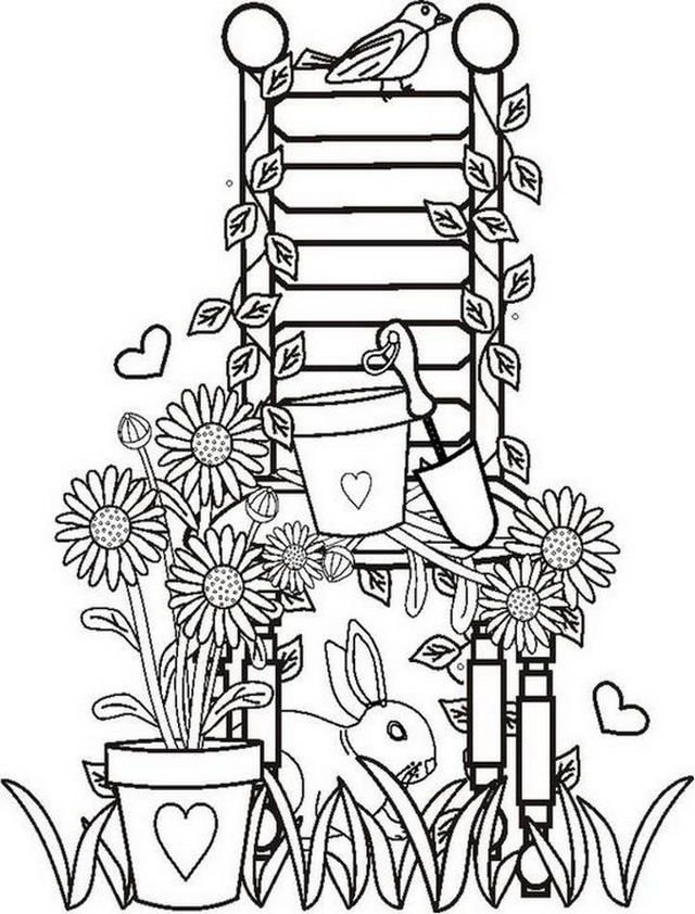 immagine primavera da colorare