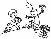 immagine primavera da colorare