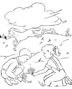 immagine primavera da colorare