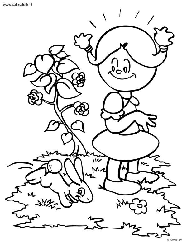 immagine primavera da colorare