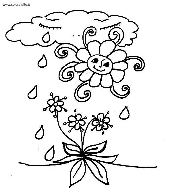 immagine primavera da colorare