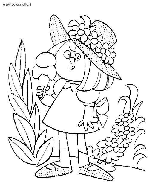 immagine primavera da colorare