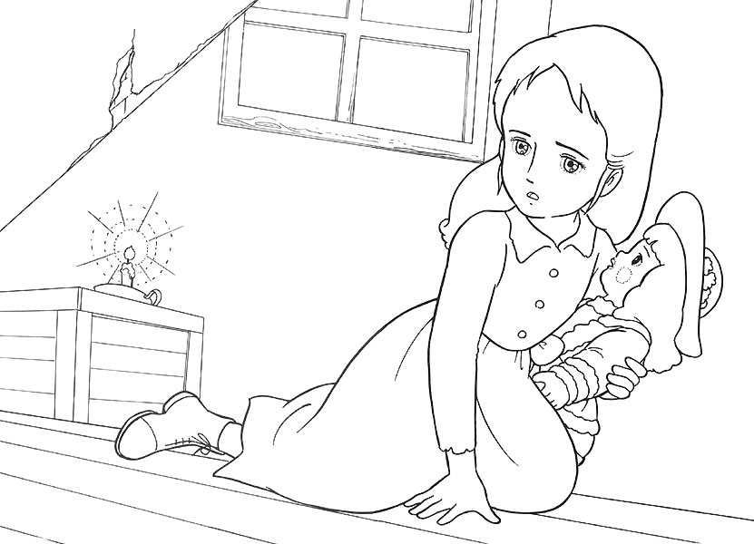 immagine principessa sara da colorare