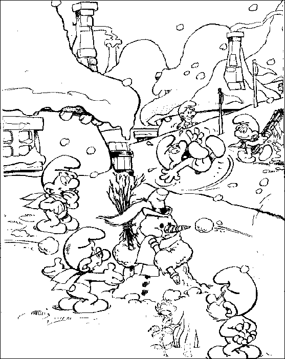 immagine puffi da colorare