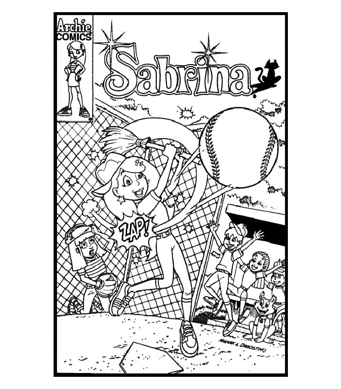 immagine sabrina strega da colorare