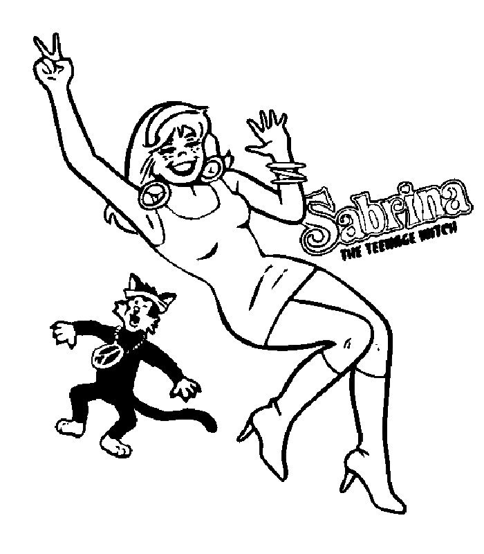 immagine sabrina strega da colorare