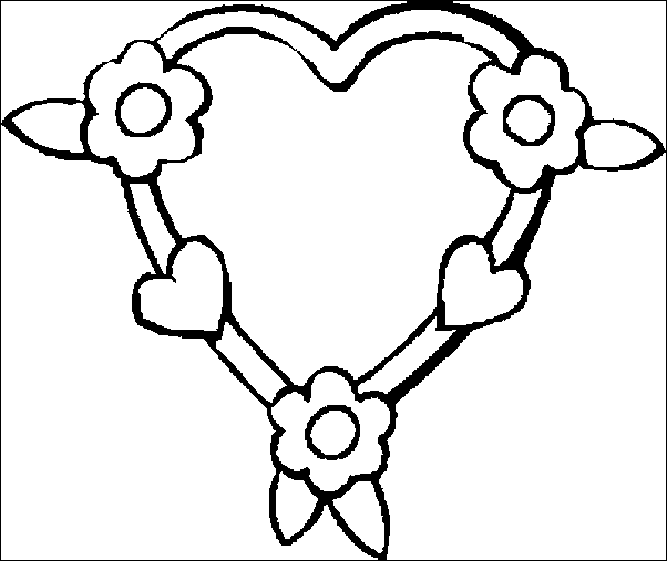 immagine san valentino da colorare