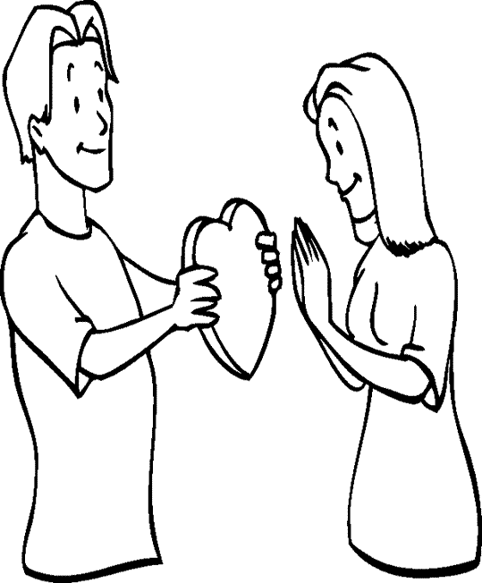 immagine san valentino da colorare