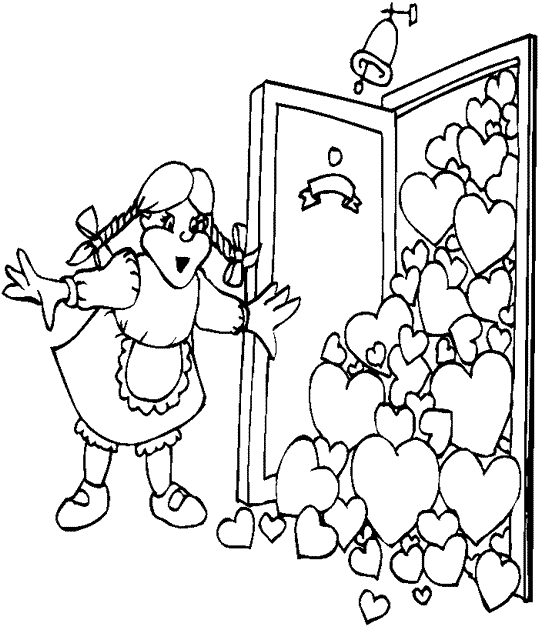 immagine san valentino da colorare