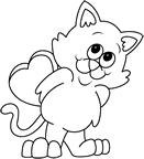 immagine san valentino da colorare