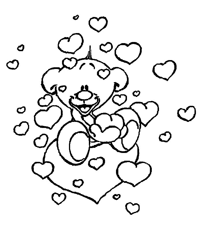 immagine san valentino da colorare