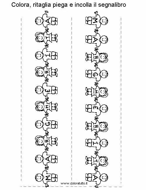 immagine segnalibri da colorare