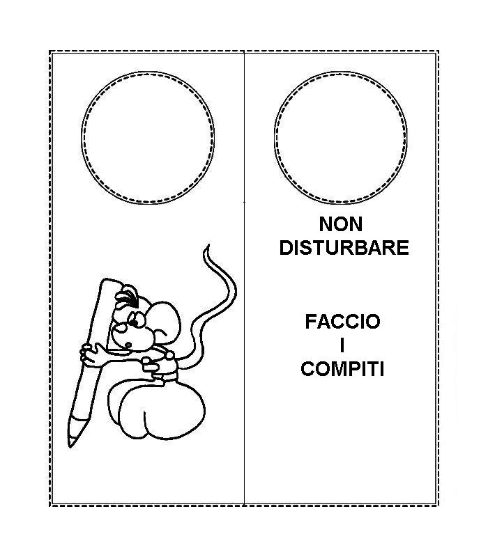 immagine segnaporta da colorare