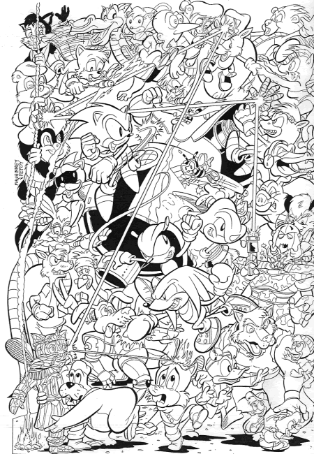 immagine sonic da colorare