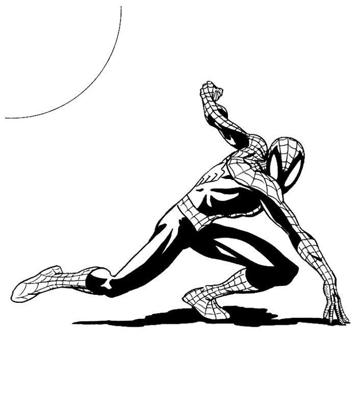 immagine spiderman da colorare