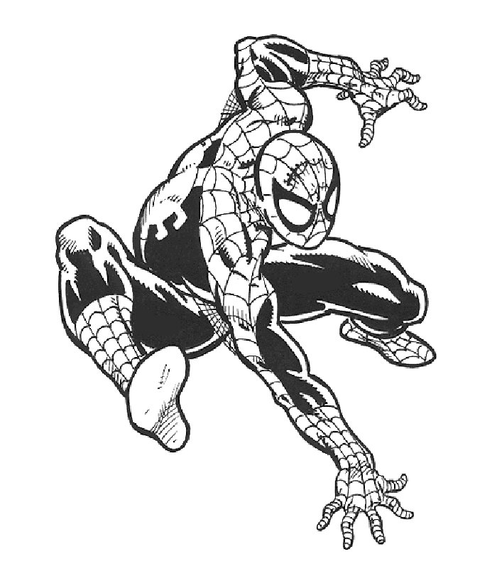 immagine spiderman da colorare
