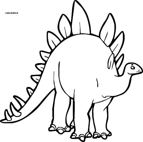 immagine stegosauri da colorare