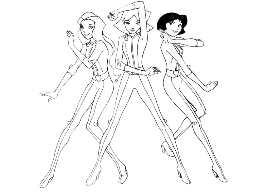 immagine totally spies da colorare