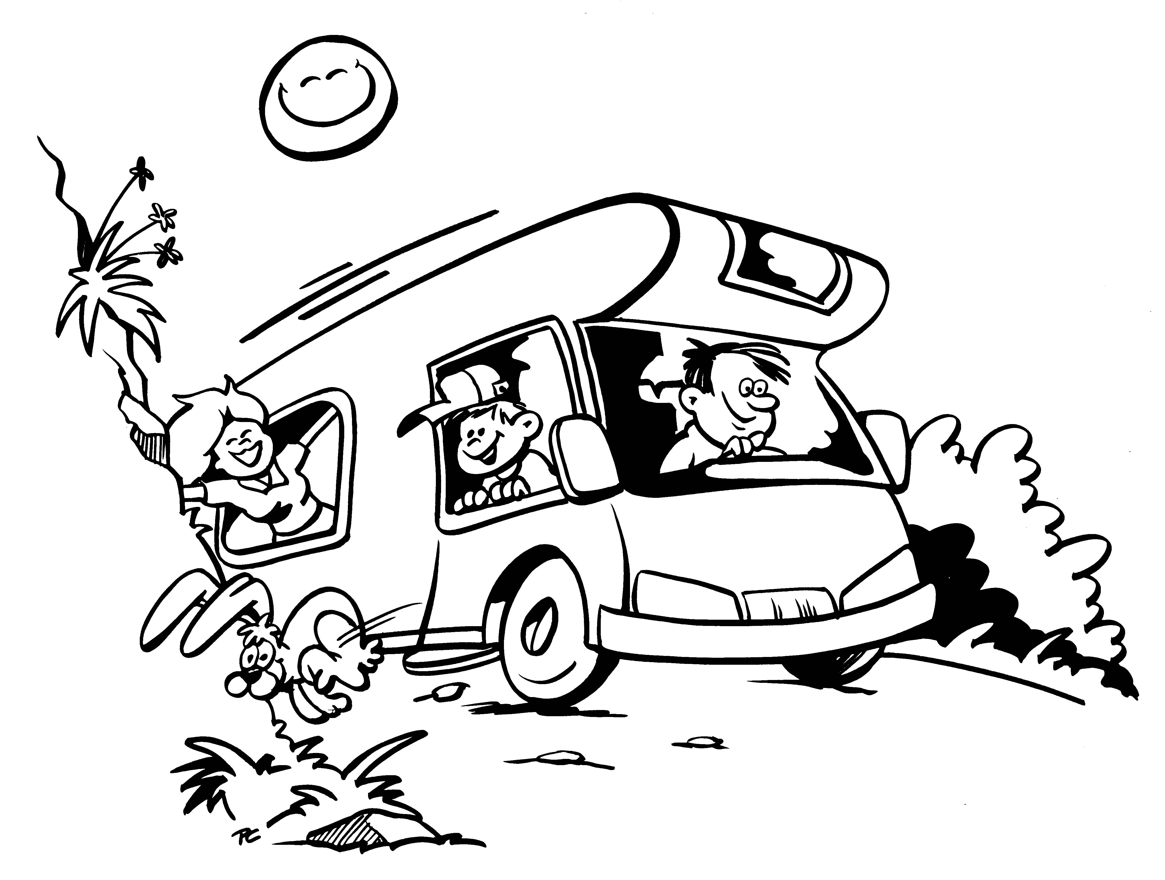 immagine vacanze da colorare