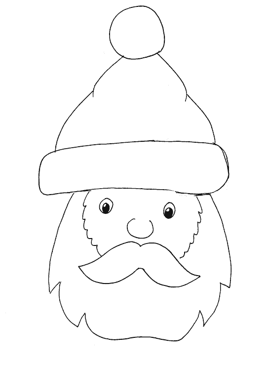 immagine volti babbo natale da colorare