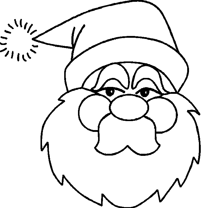 immagine volti babbo natale da colorare