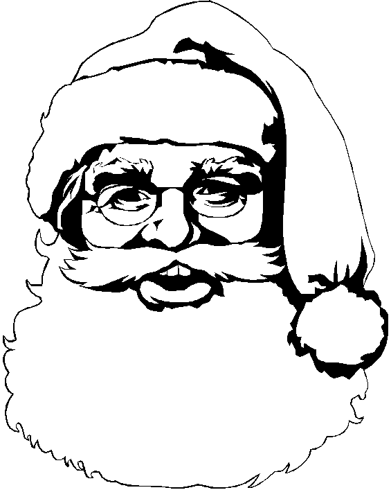immagine volti babbo natale da colorare