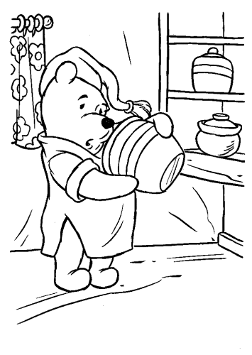 immagine winnie the pooh da colorare