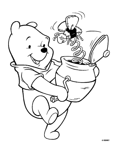 immagine winnie the pooh da colorare