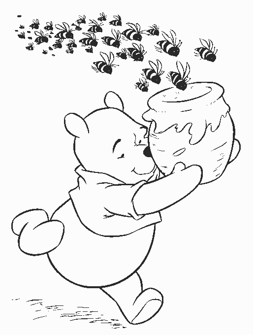 immagine winnie the pooh da colorare