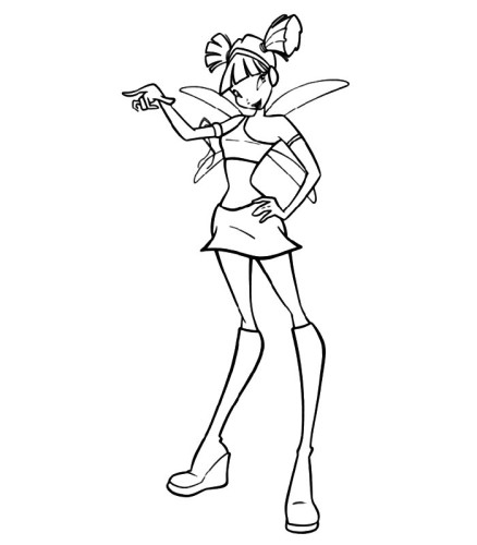 immagine winx da colorare